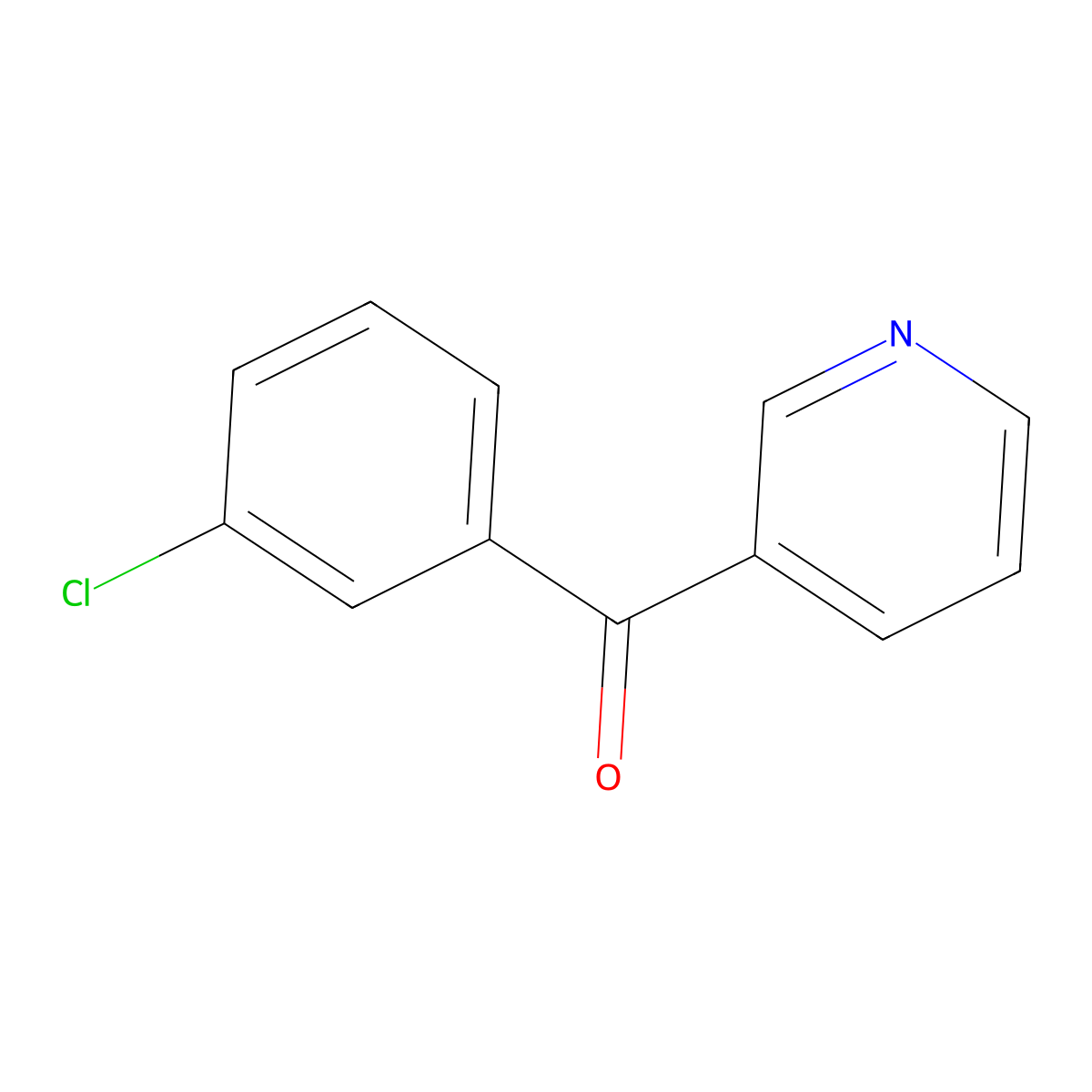 (3-Chlorophenyl)(pyridin-3-yl)methanone molecular structure, CAS 62247-00-1