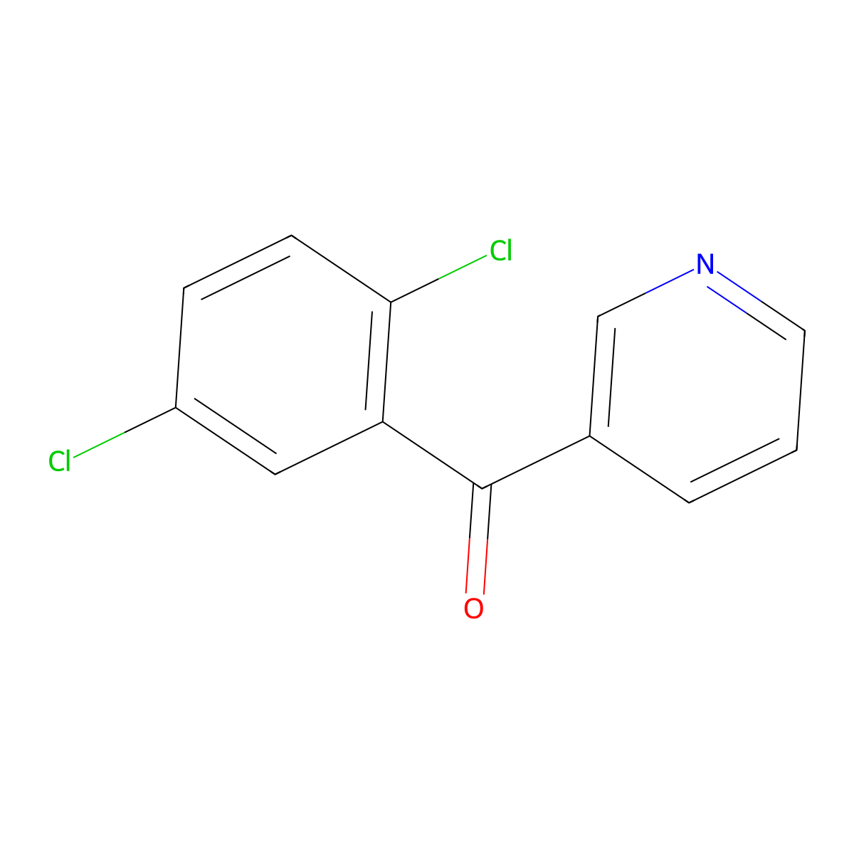 (2,5-Dichlorophenyl)(pyridin-3-yl)methanone molecular structure, CAS 62247-02-3