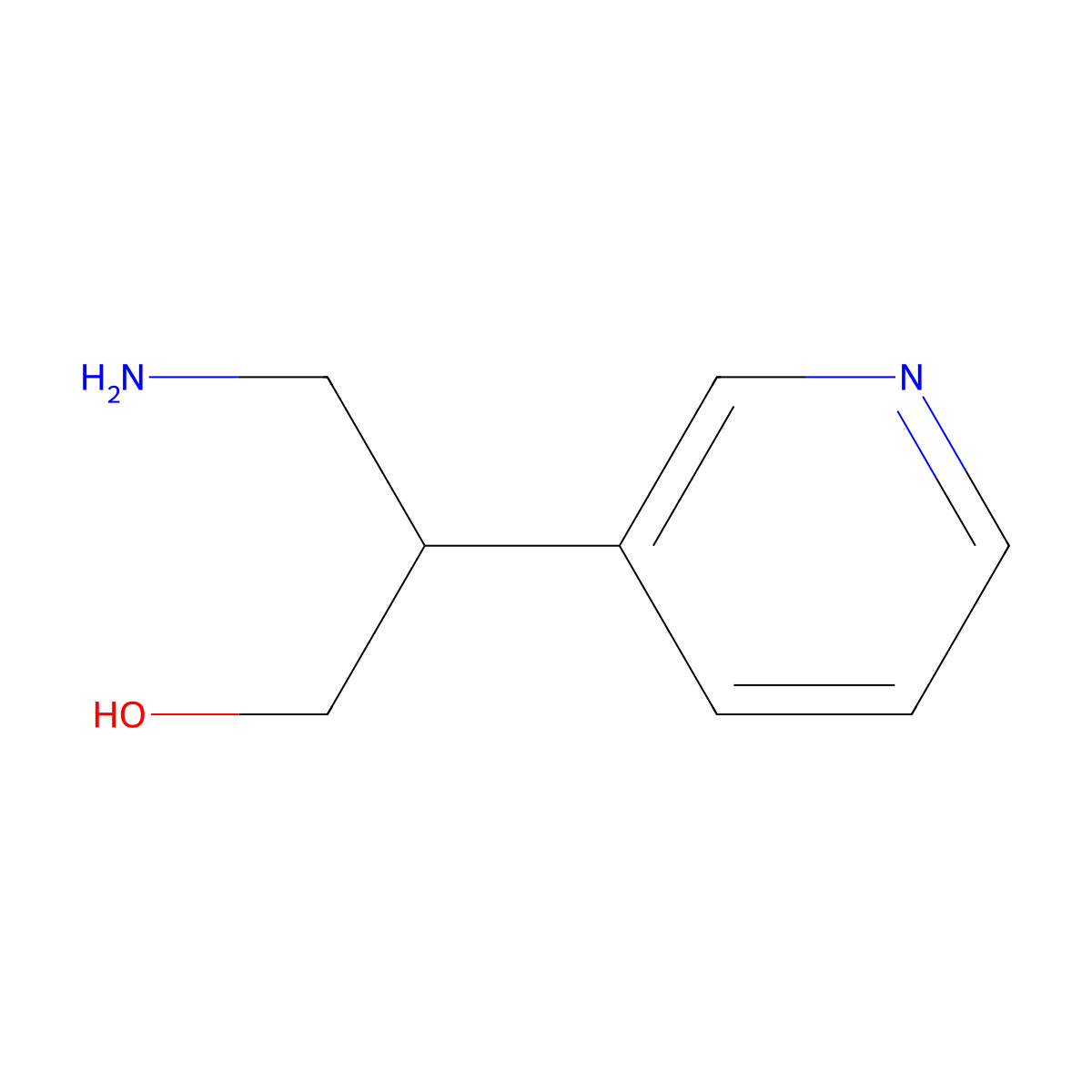 3-Amino-2-(pyridin-3-yl)propan-1-ol molecular structure, CAS 62247-29-4