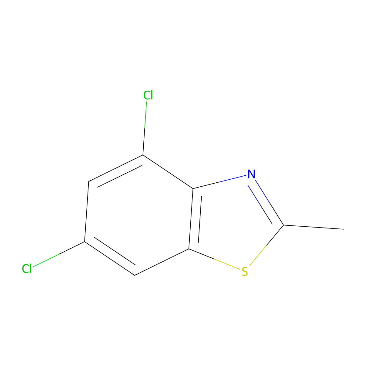 4,6-Dichloro-2-methyl-1,3-benzothiazole molecular structure, CAS 62248-12-8