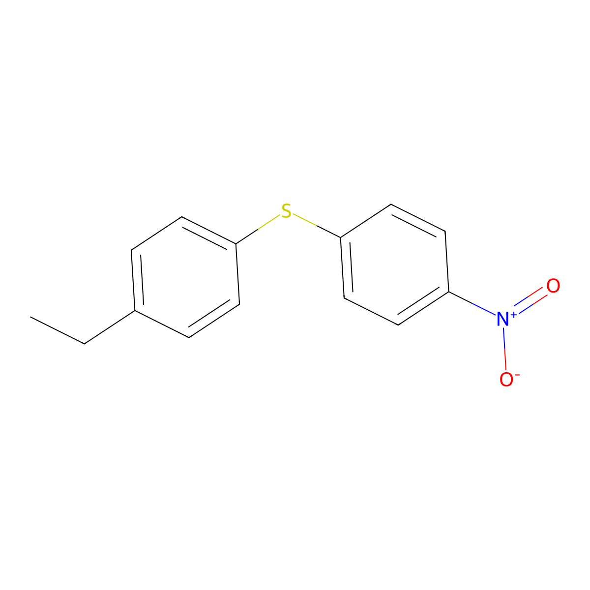 1-Ethyl-4-[(4-nitrophenyl)sulfanyl]benzene molecular structure, CAS 62248-44-6