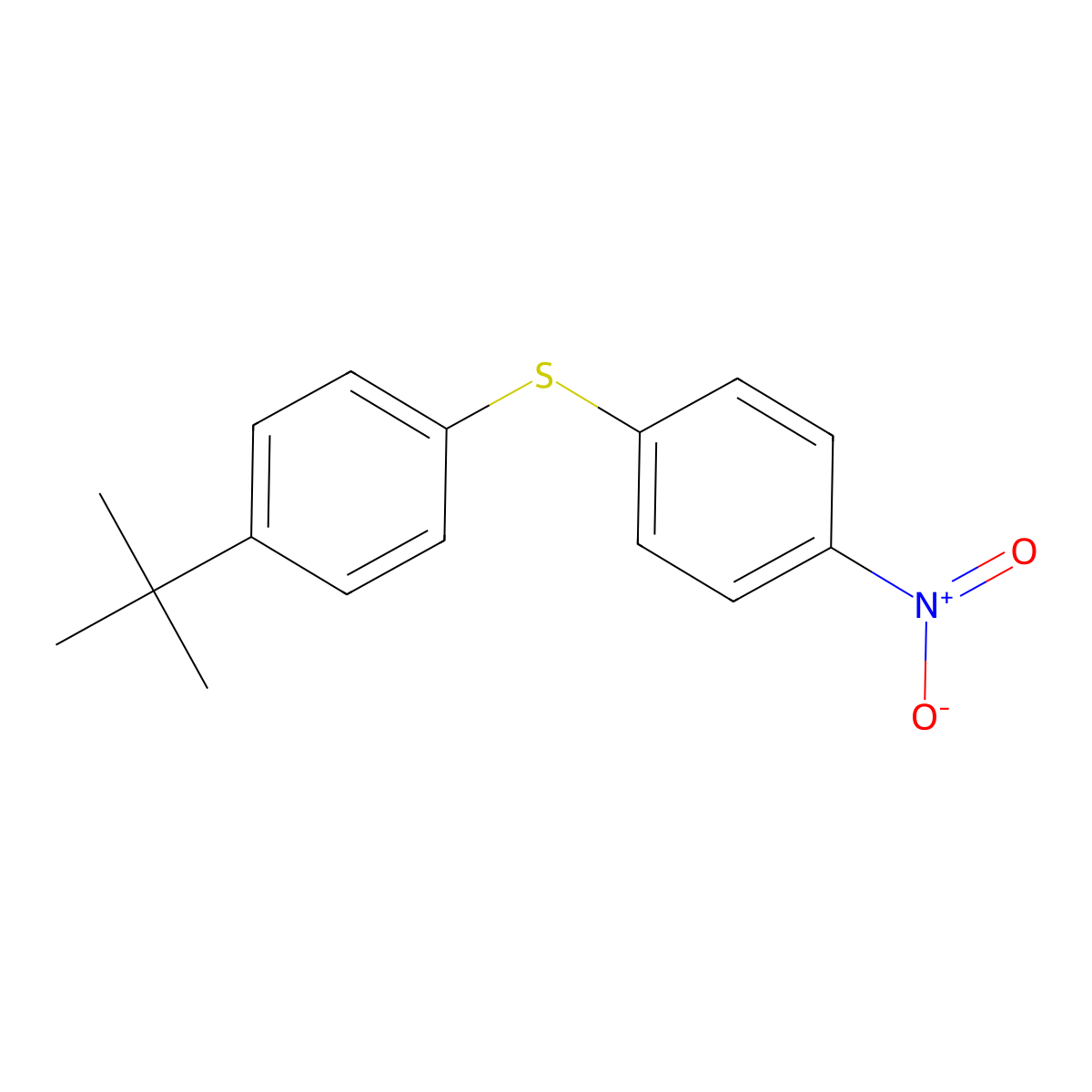 1-tert-Butyl-4-[(4-nitrophenyl)sulfanyl]benzene molecular structure, CAS 62248-45-7