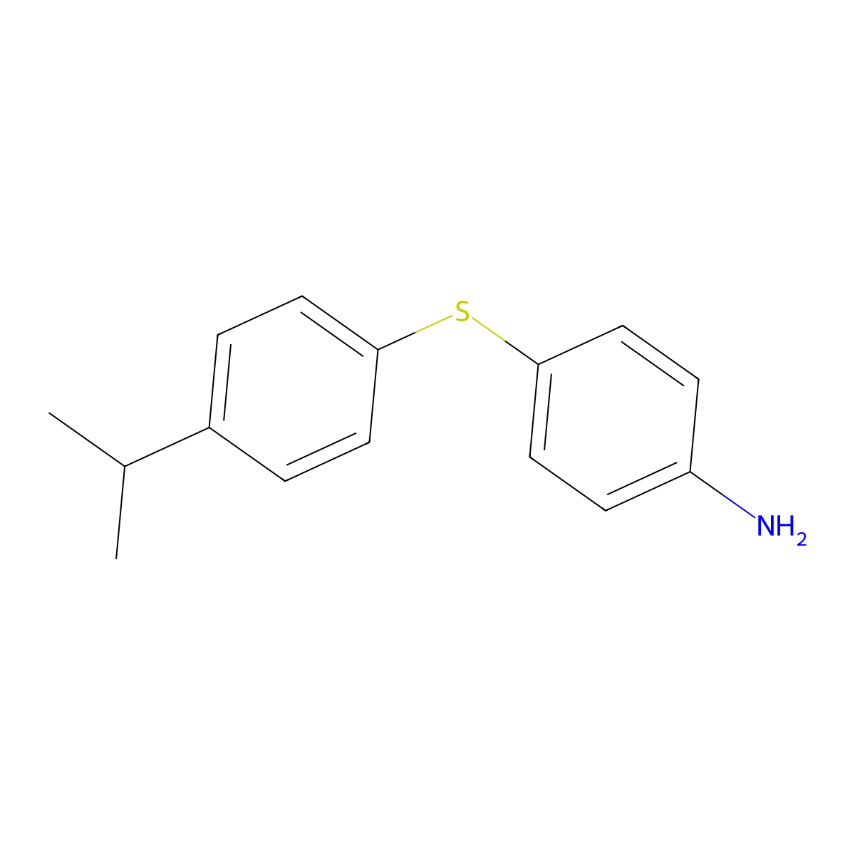 4-{[4-(Propan-2-yl)phenyl]sulfanyl}aniline molecular structure, CAS 62248-50-4