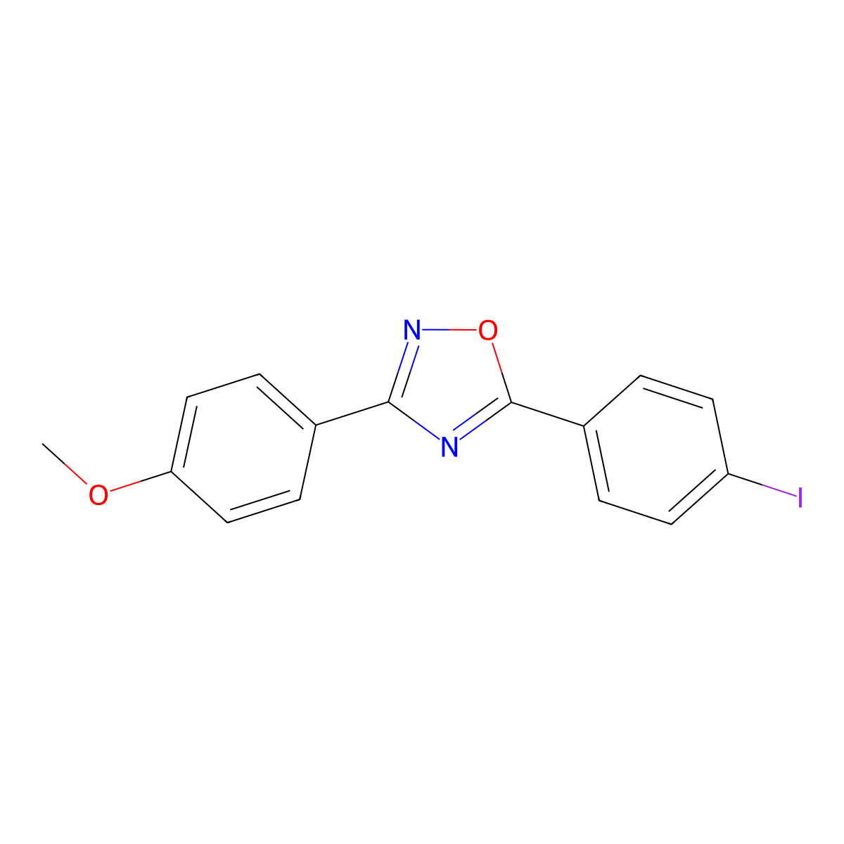 5-(4-Iodophenyl)-3-(4-methoxyphenyl)-1,2,4-oxadiazole molecular structure, CAS 6225-23-6