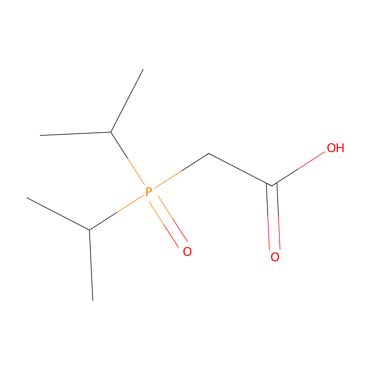 2-Di(propan-2-yl)phosphorylacetic acid molecular structure, CAS 6225-94-1