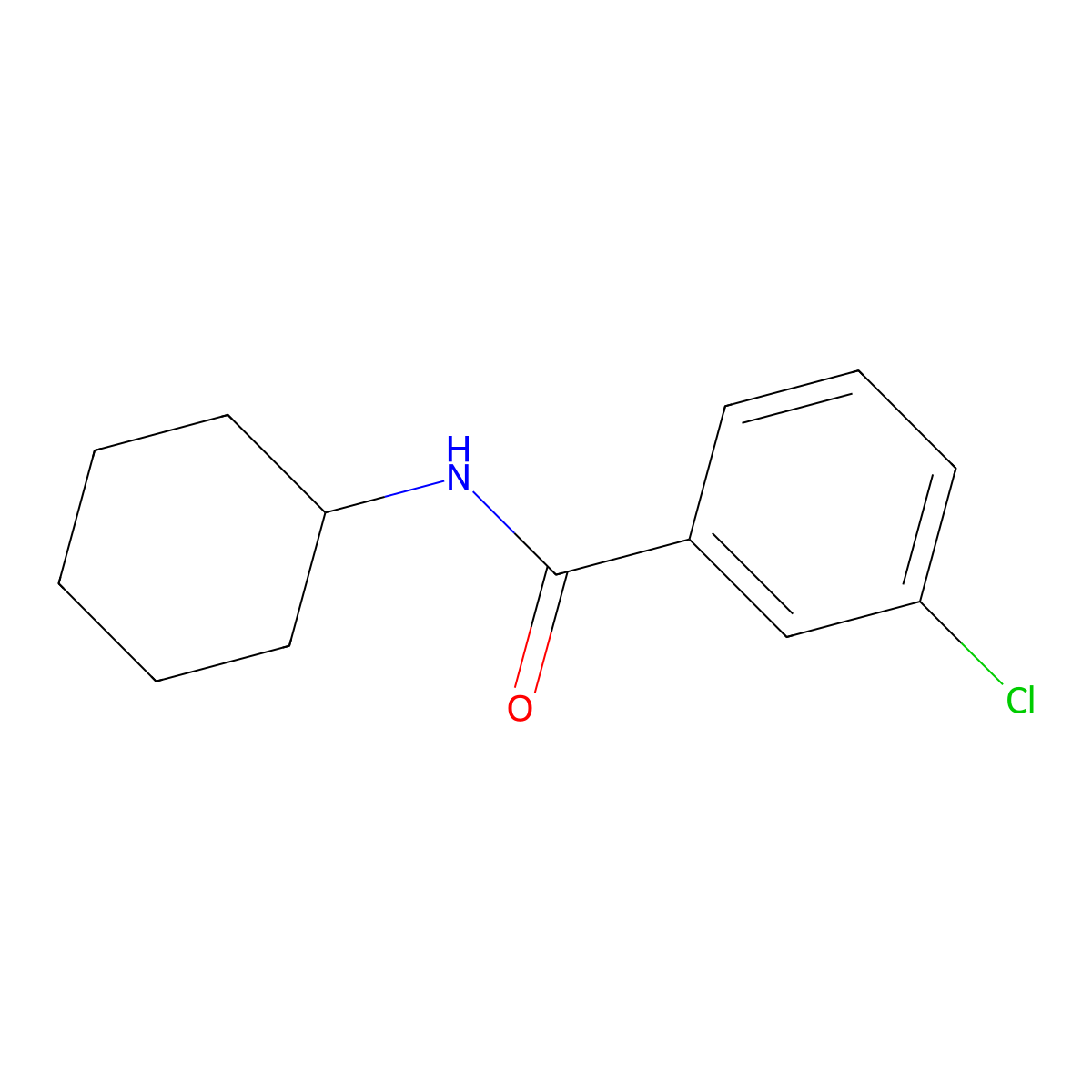 3-chloro-N-cyclohexylbenzamide molecular structure, CAS 62250-56-0