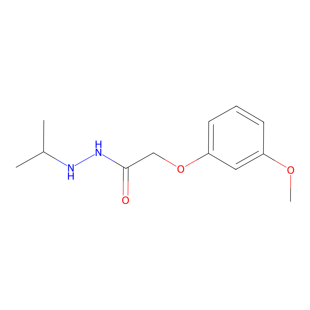 N'-isopropyl-2-(3-methoxyphenoxy)acetohydrazide molecular structure, CAS 62251-75-6