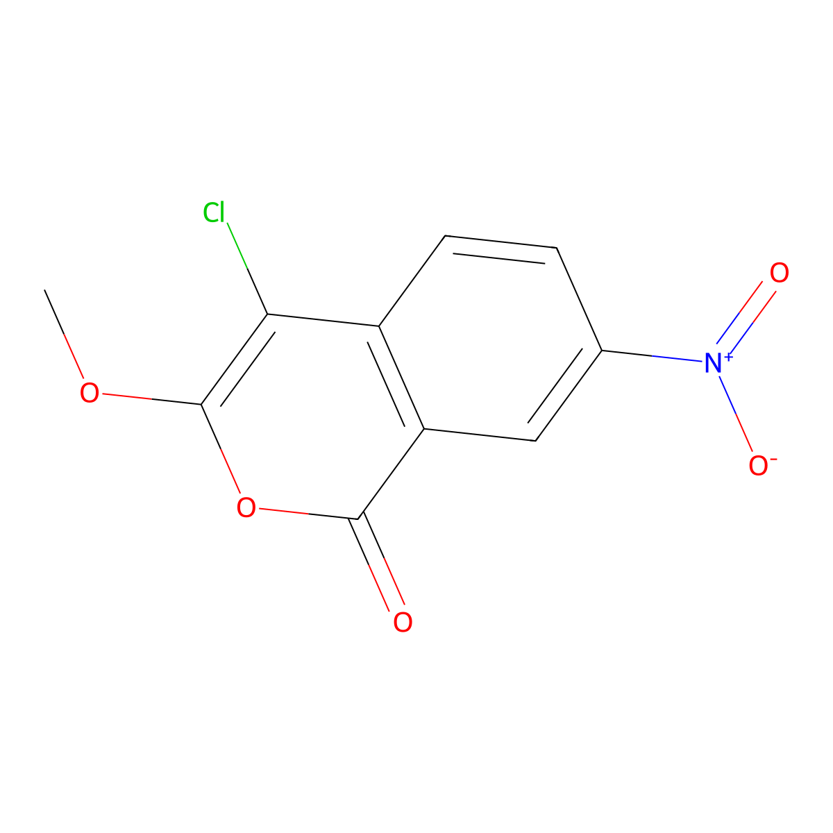 4-Chloro-3-methoxy-7-nitro-isocoumarin molecular structure, CAS 62252-25-9