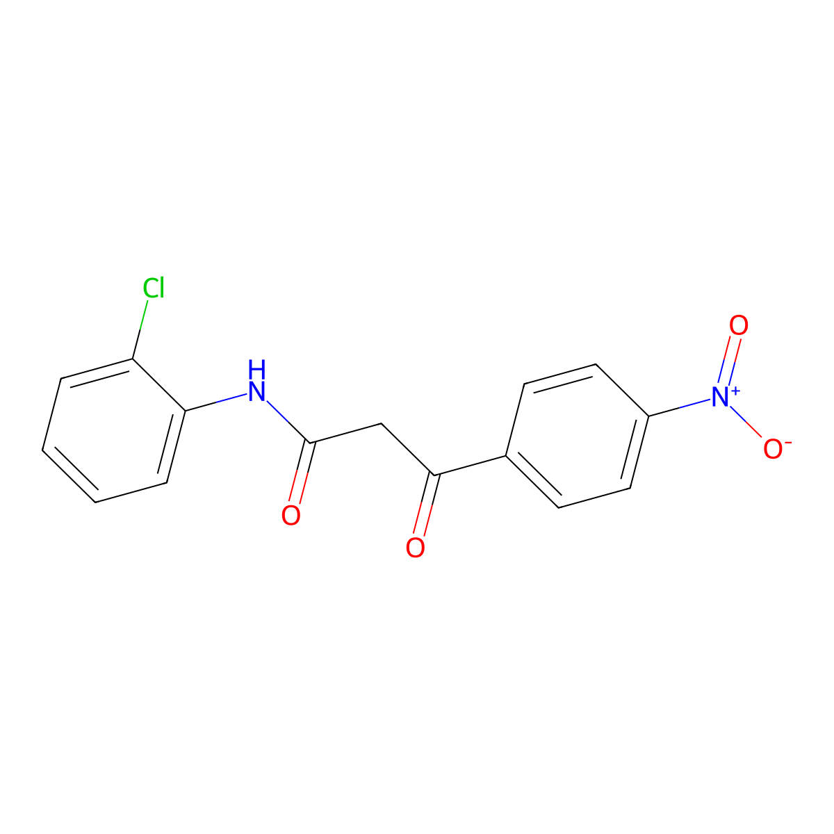 2'-Chloro-2-(4-nitrobenzoyl)acetanilide molecular structure, CAS 62254-06-2