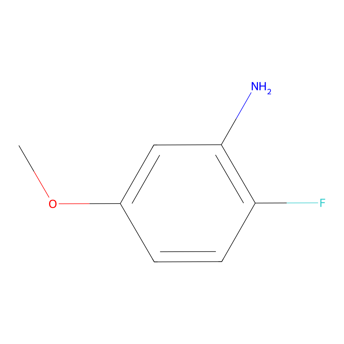2-Fluoro-5-methoxyaniline molecular structure, CAS 62257-15-2