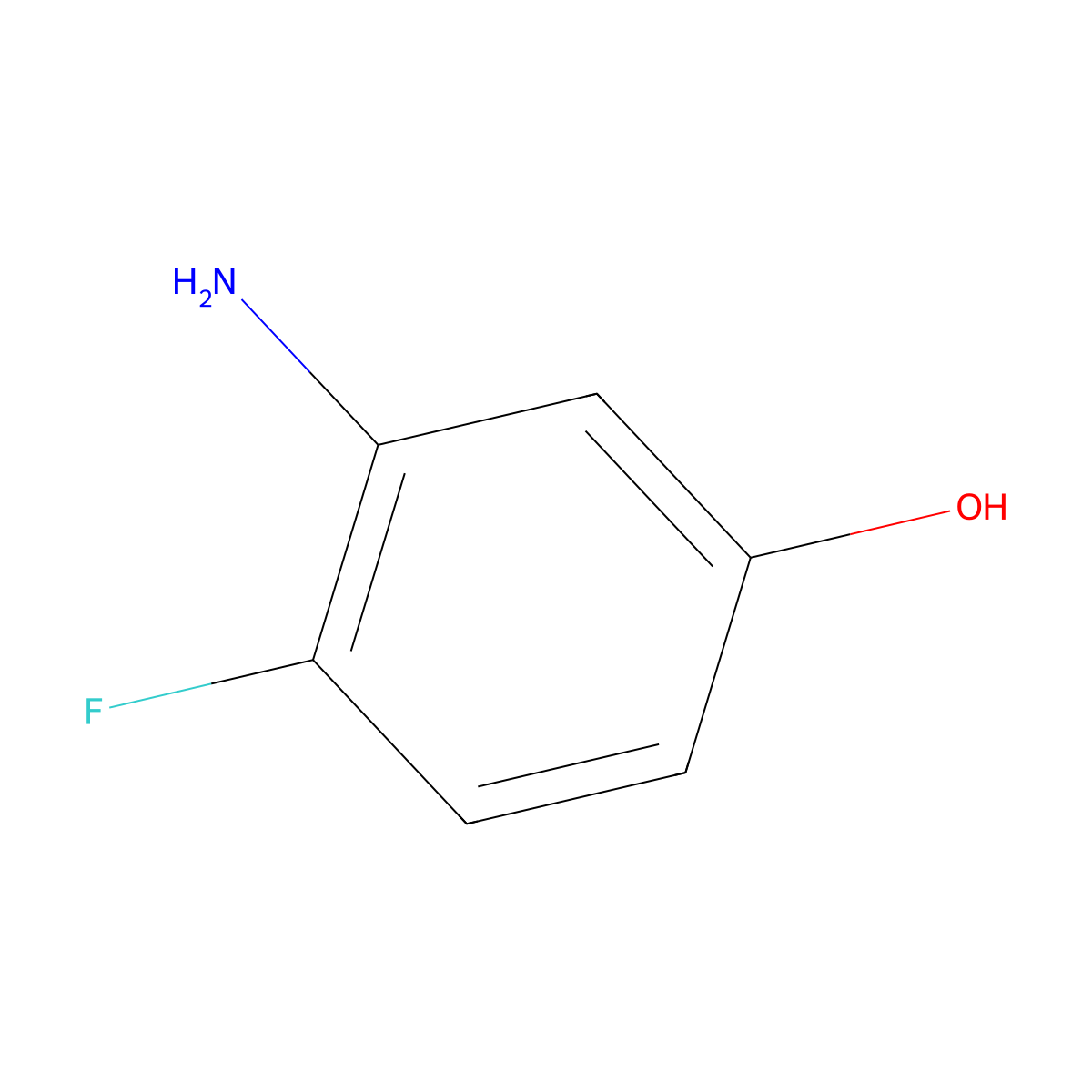 3-Amino-4-fluorophenol molecular structure, CAS 62257-16-3