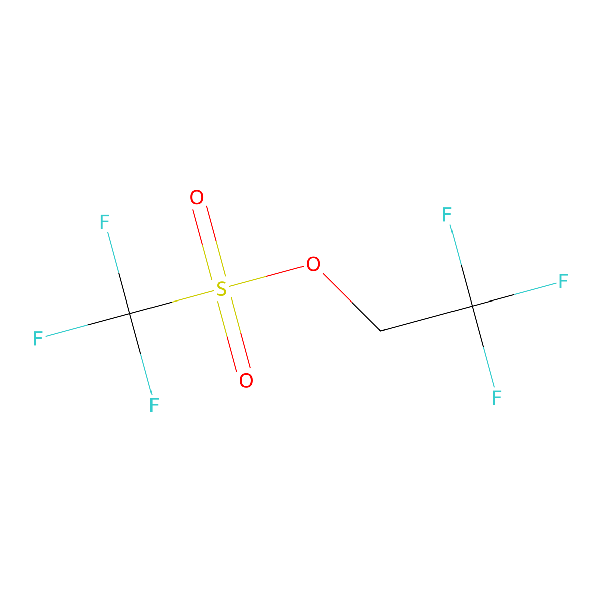 2,2,2-Trifluoroethyl trifluoromethanesulfonate molecular structure, CAS 6226-25-1