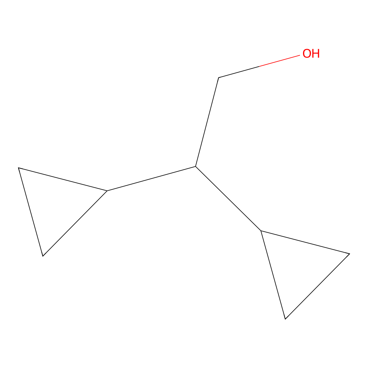 2,2-Dicyclopropylethan-1-ol molecular structure, CAS 6226-30-8