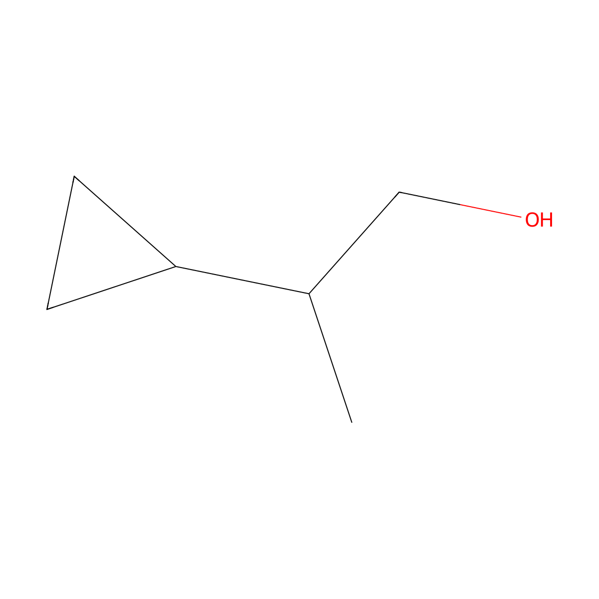 2-Cyclopropylpropan-1-ol molecular structure, CAS 6226-33-1
