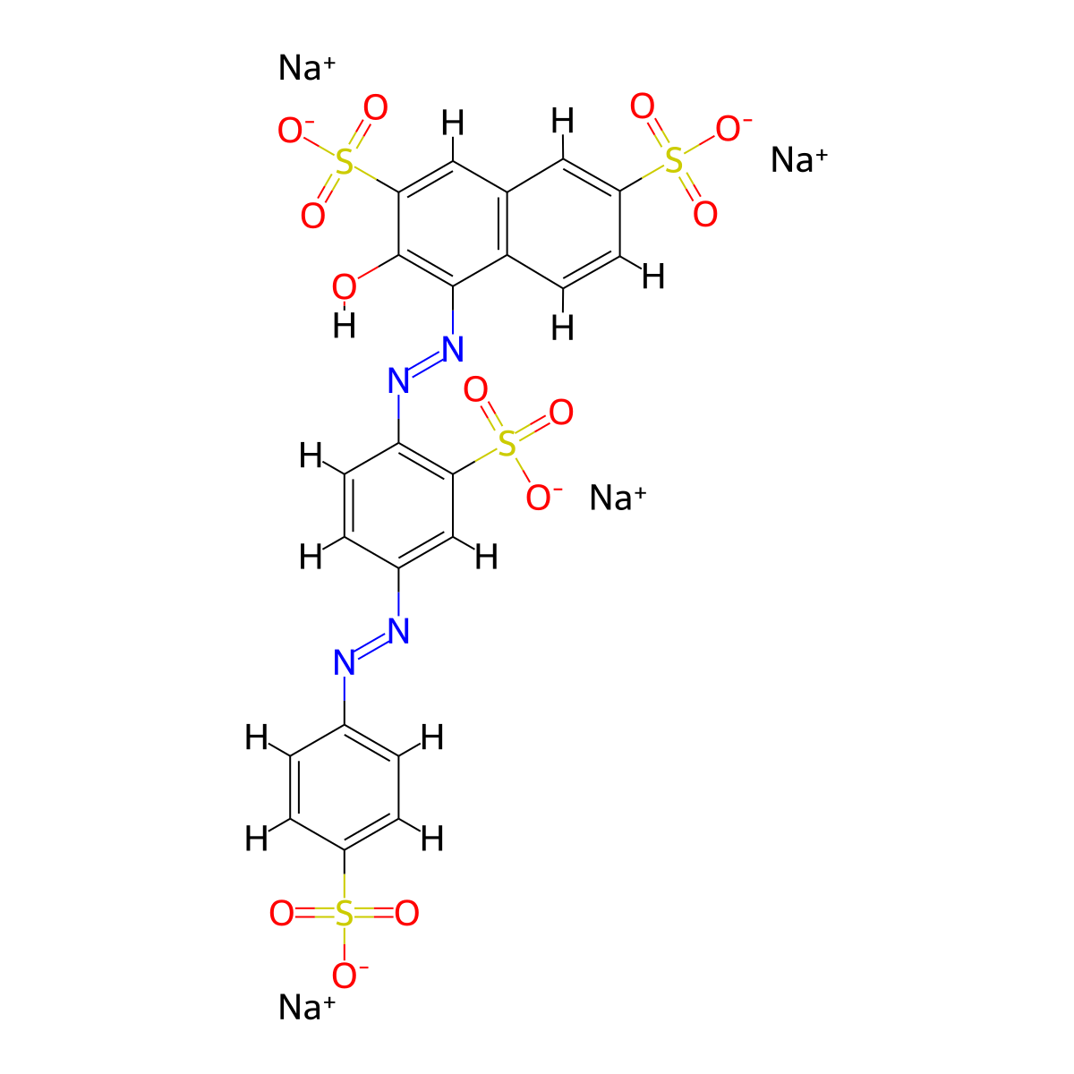 Ponceau S molecular structure, CAS 6226-79-5