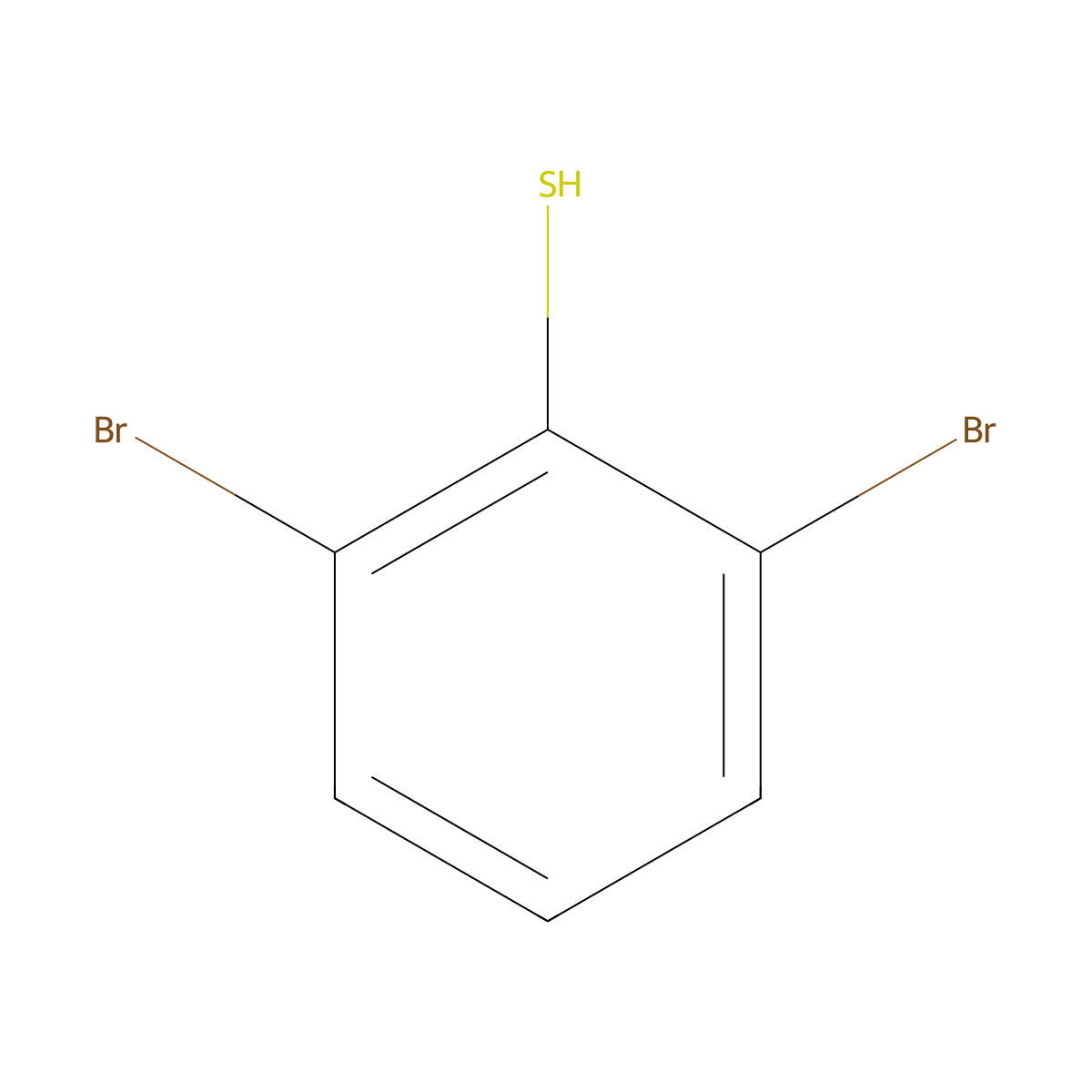 2,6-Dibromobenzene-1-thiol molecular structure, CAS 62261-14-7
