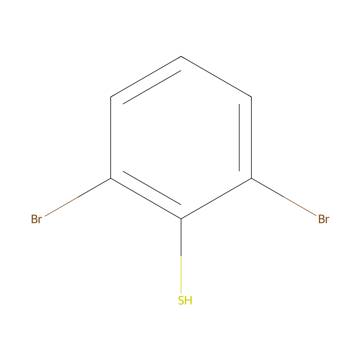 2,6-Dibromobenzene-1-thiol molecular structure, CAS 62261-14-7
