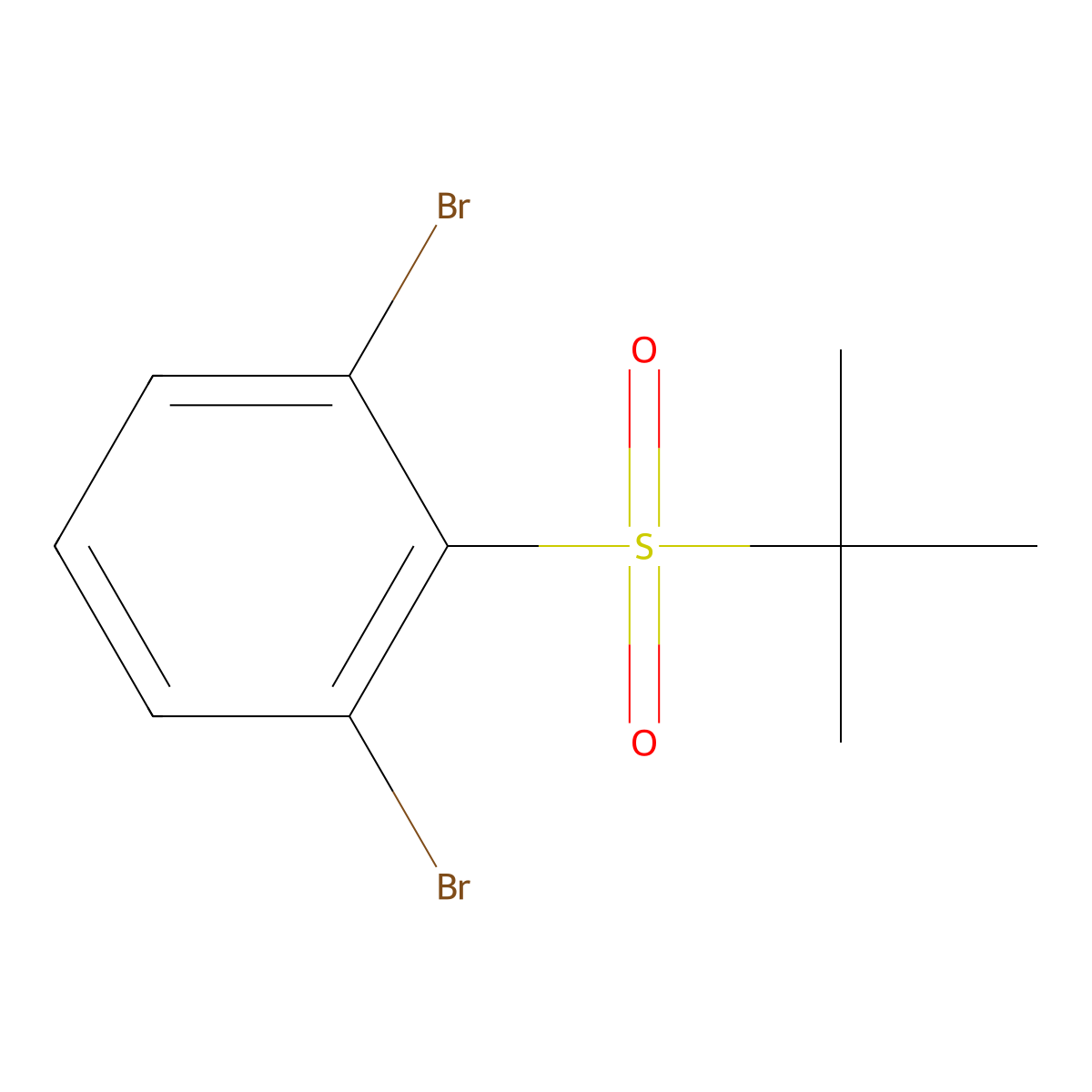 Benzene, 1,3-dibromo-2-[(1,1-dimethylethyl)sulfonyl]- molecular structure, CAS 62261-17-0