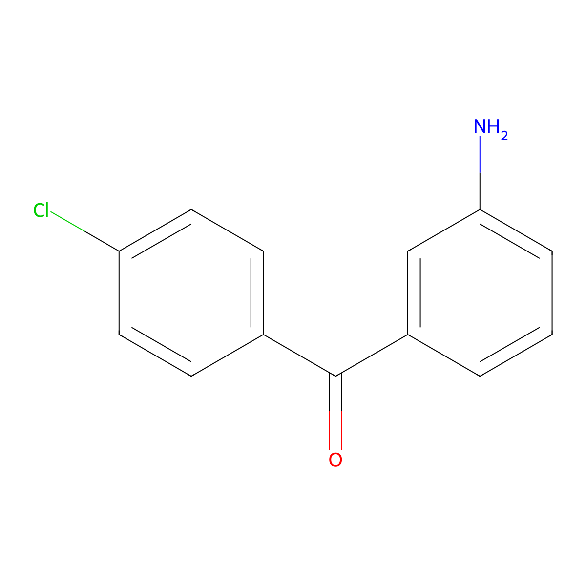 (3-Aminophenyl)(4-chlorophenyl)methanone molecular structure, CAS 62261-26-1