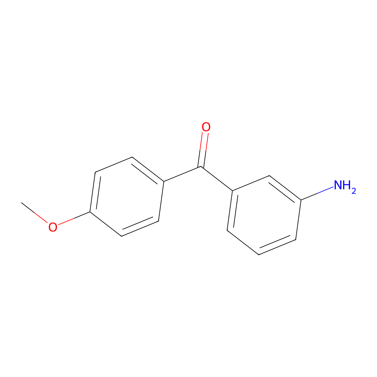 (3-Aminophenyl)(4-methoxyphenyl)methanone molecular structure, CAS 62261-35-2