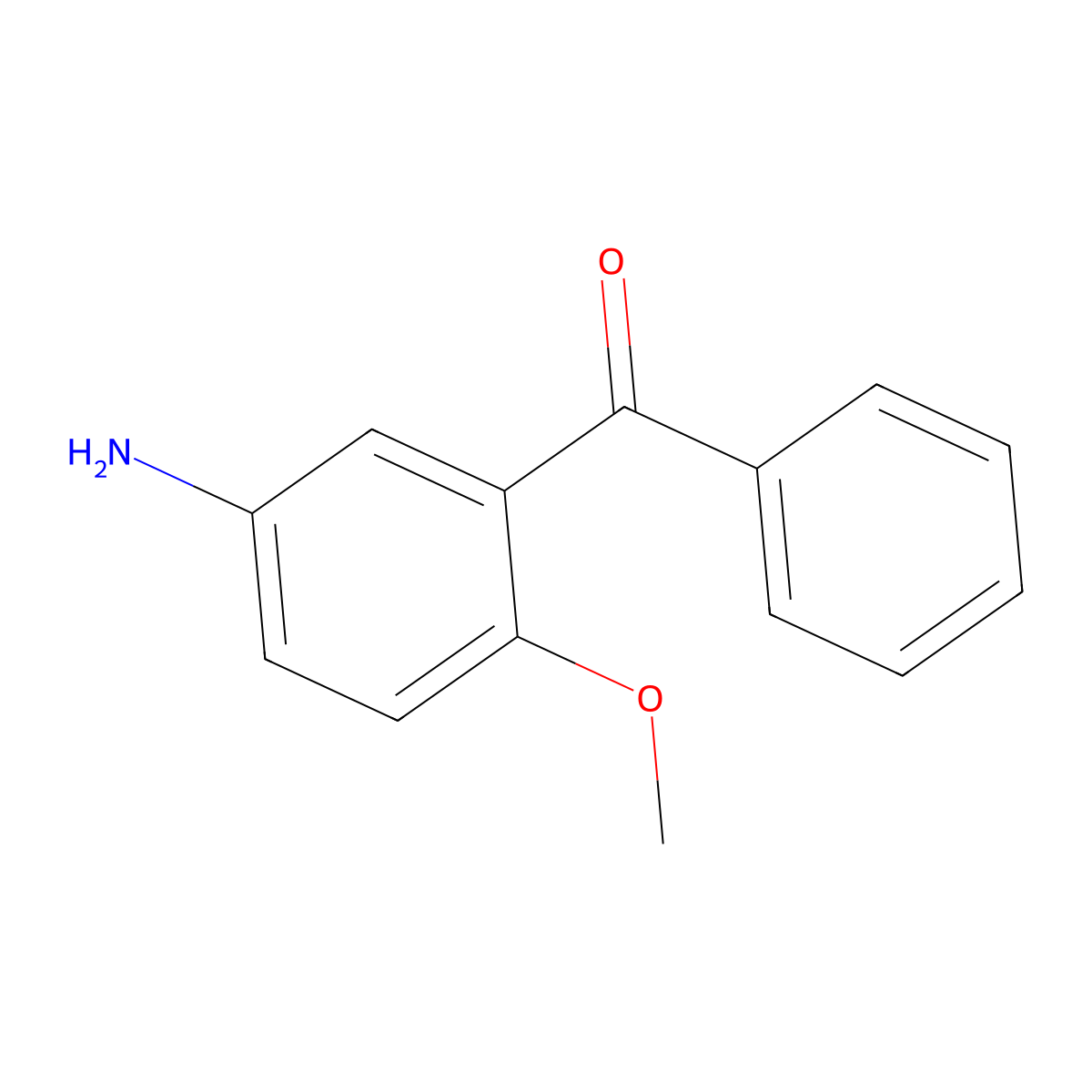 (5-Amino-2-methoxyphenyl)(phenyl)methanone molecular structure, CAS 62261-53-4