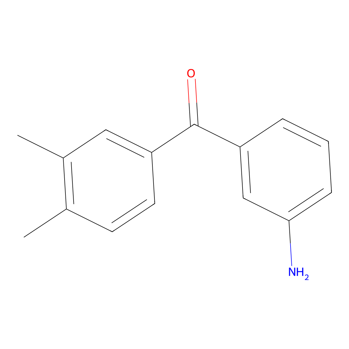 (3-Aminophenyl)(3,4-dimethylphenyl)methanone molecular structure, CAS 62261-58-9