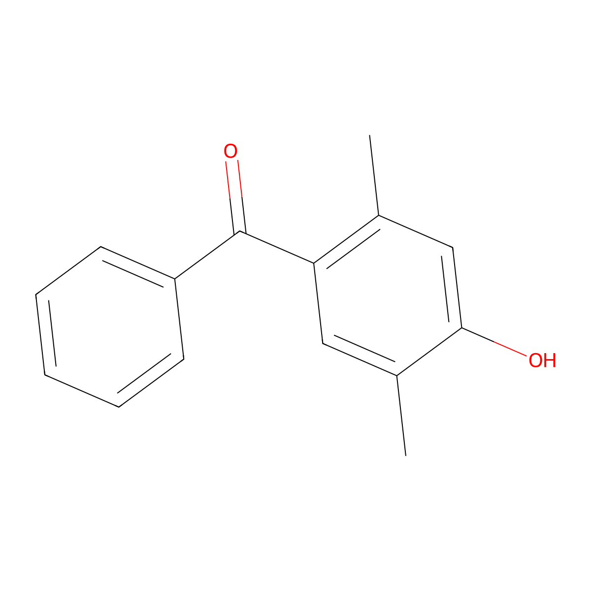 (4-Hydroxy-2,5-dimethylphenyl)(phenyl)methanone molecular structure, CAS 62262-03-7