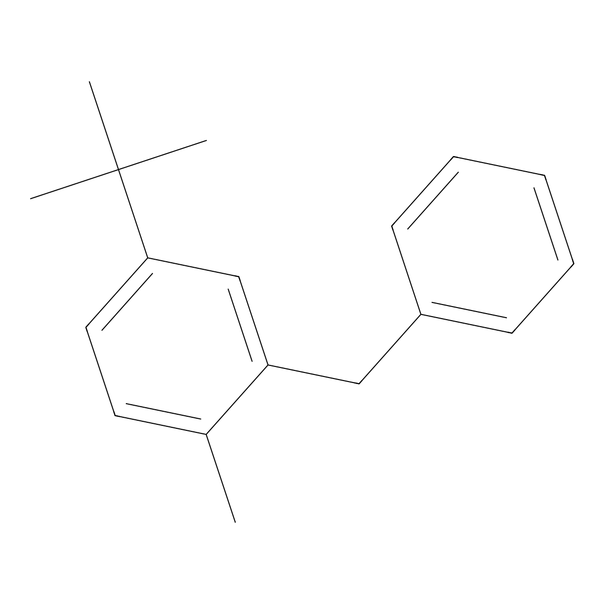 2-Benzyl-4-tert-butyl-1-methylbenzene molecular structure, CAS 62262-26-4