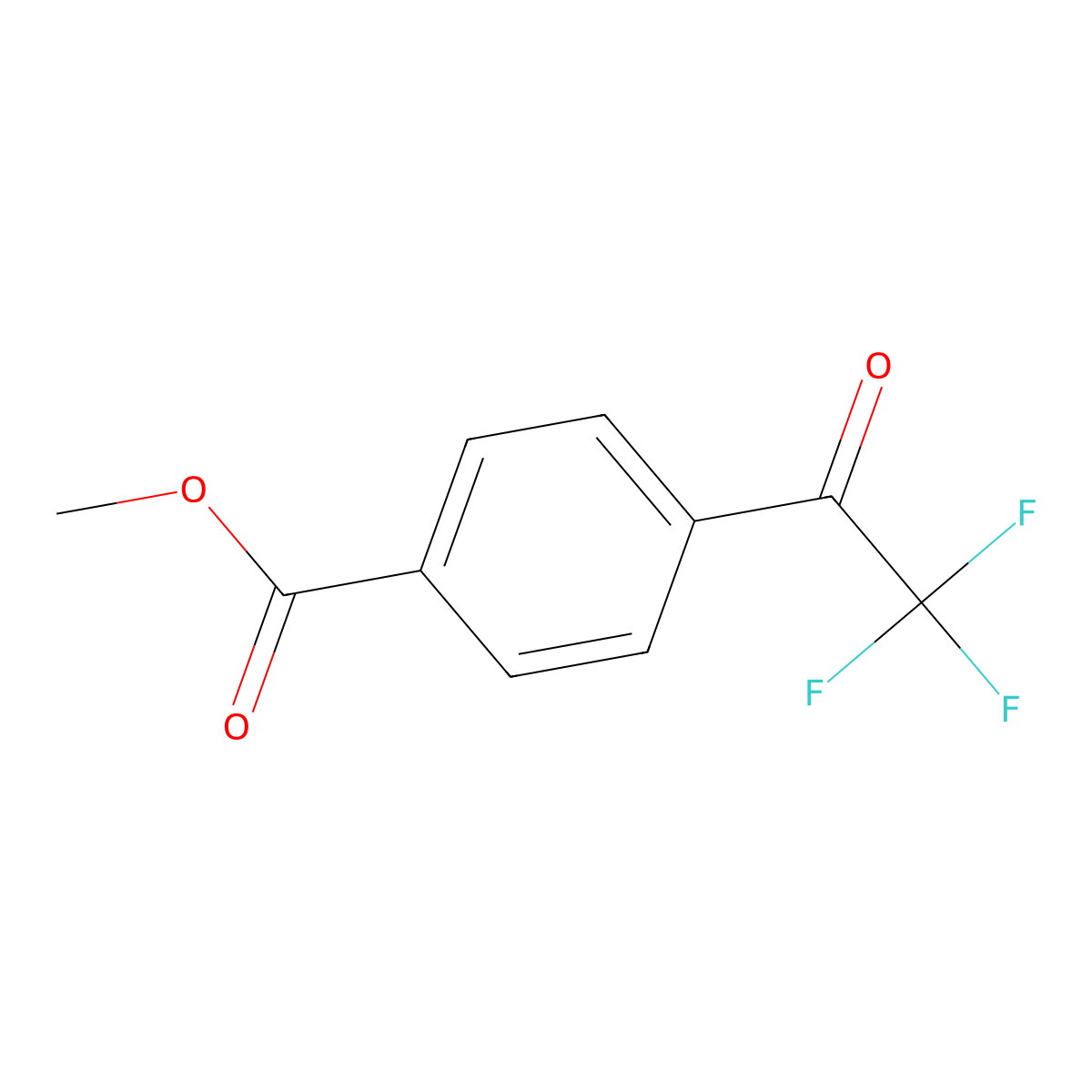 Benzoic acid, 4-(trifluoroacetyl)-, methyl ester molecular structure, CAS 62263-12-1