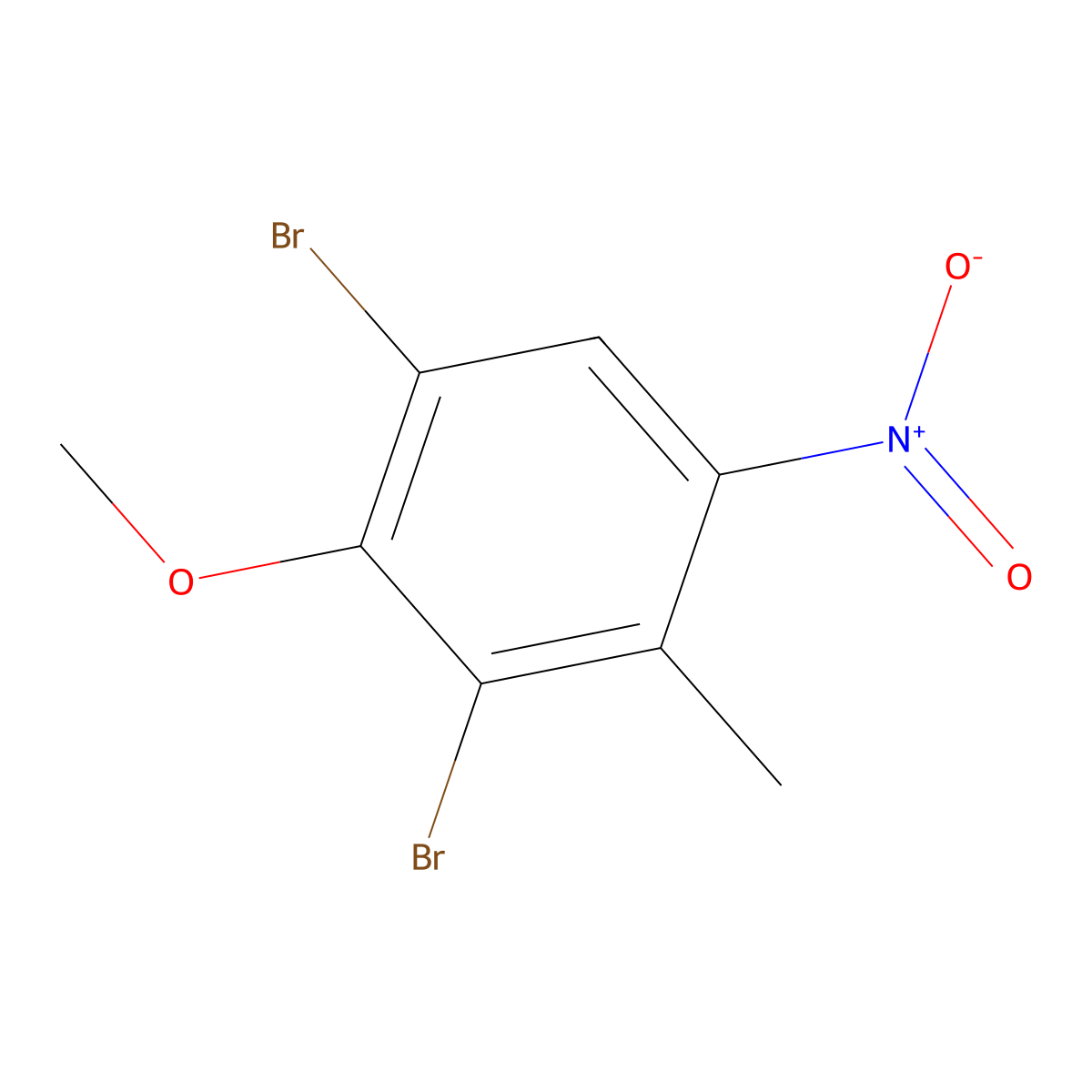 2,6-Dibromo-3-methyl-4-nitroanisole molecular structure, CAS 62265-99-0