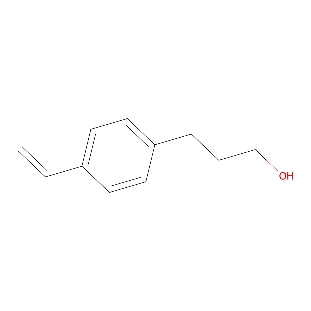 3-(4-Vinylphenyl)propan-1-ol molecular structure, CAS 62266-06-2