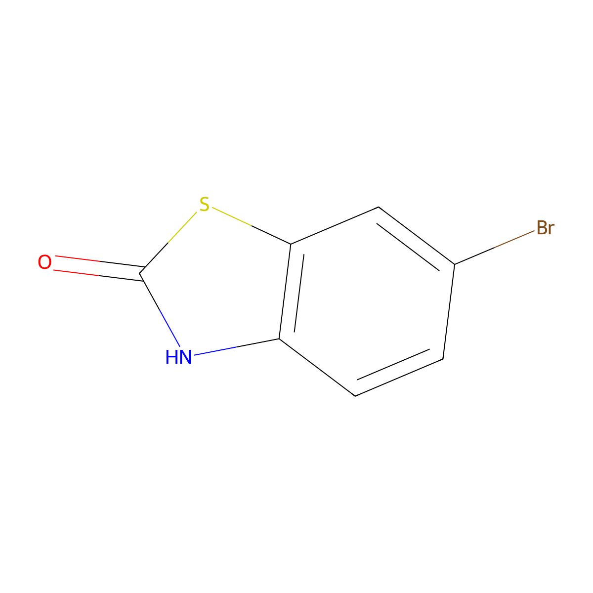 6-Bromo-2,3-dihydro-1,3-benzothiazol-2-one molecular structure, CAS 62266-82-4