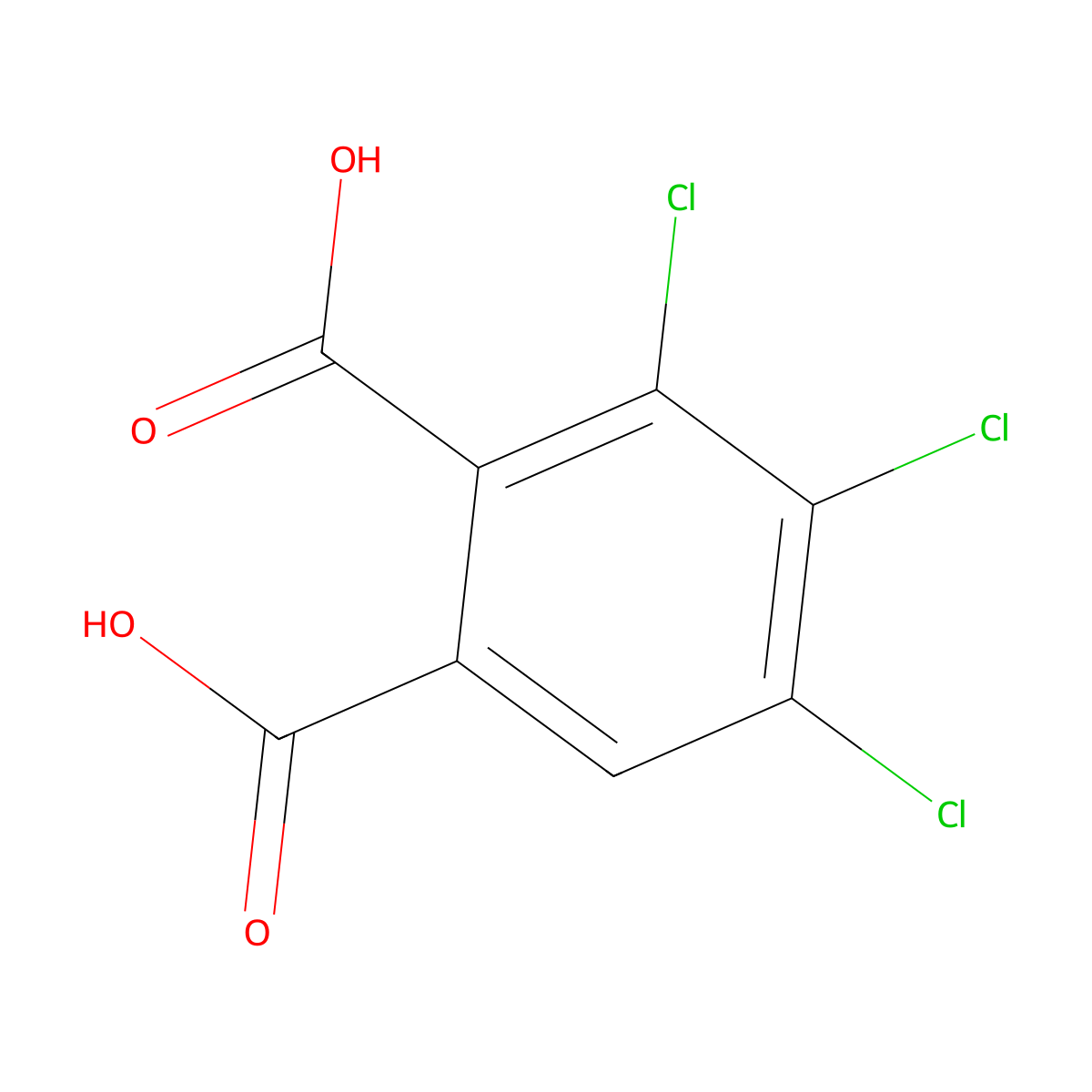 Benzenedicarboxylic acid, trichloro- molecular structure, CAS 62268-15-9