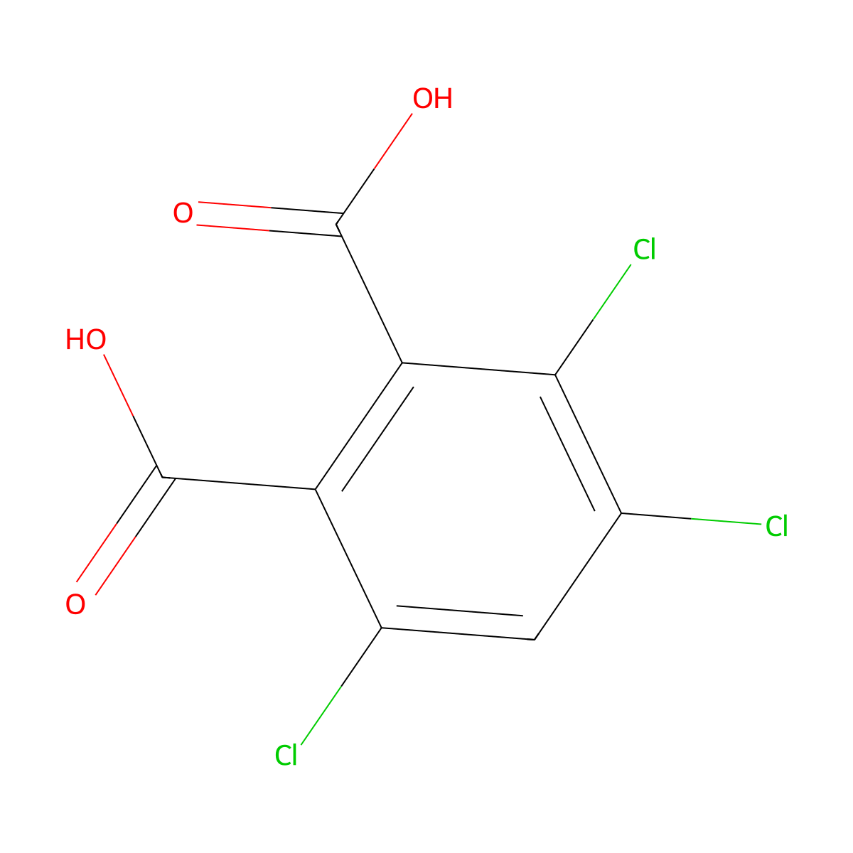 3,4,6-trichlorophthalic Acid molecular structure, CAS 62268-16-0