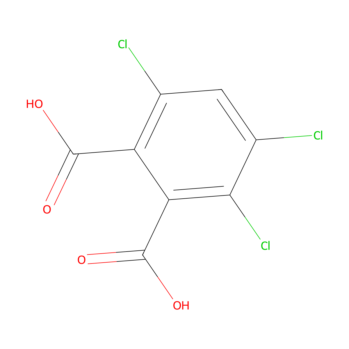 3,4,6-trichlorophthalic Acid molecular structure, CAS 62268-16-0