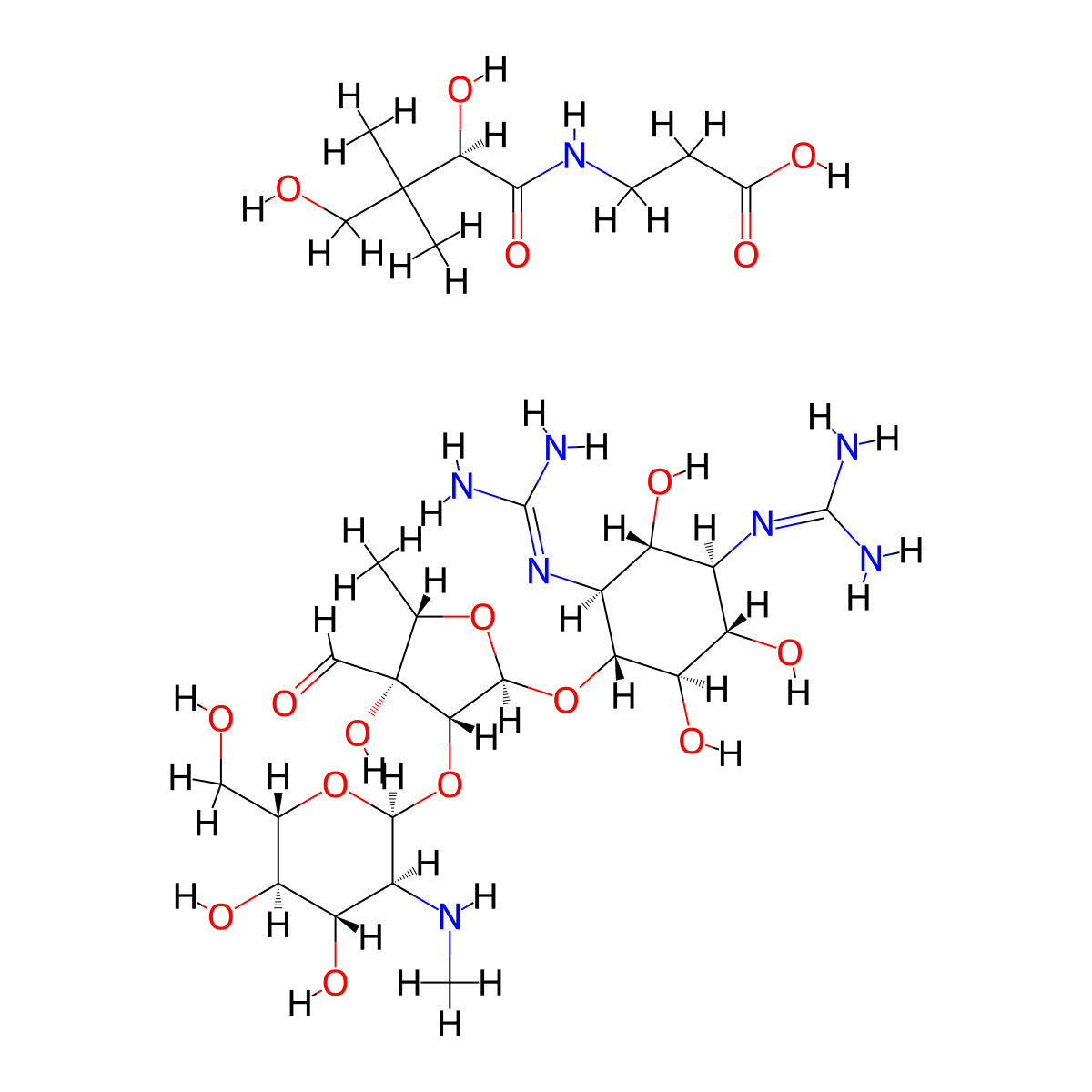 Streptomycin pantothenate molecular structure, CAS 6227-52-7