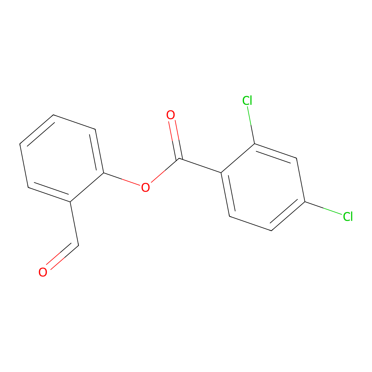 2-Formylphenyl 2,4-dichlorobenzoate molecular structure, CAS 622790-56-1