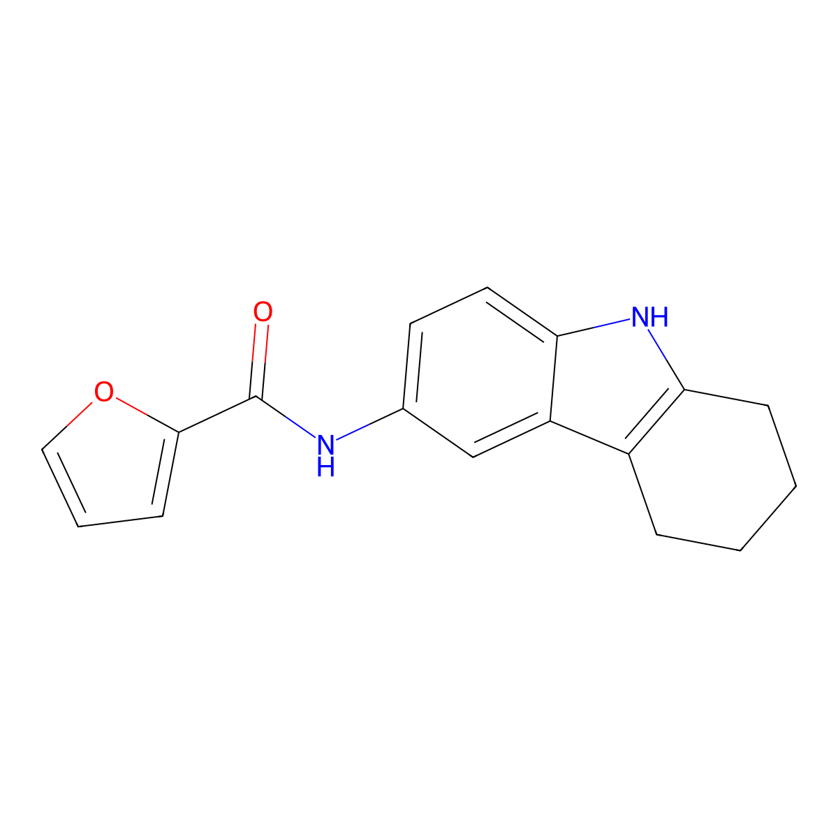 N-(6,7,8,9-tetrahydro-5H-carbazol-3-yl)furan-2-carboxamide molecular structure, CAS 622793-36-6