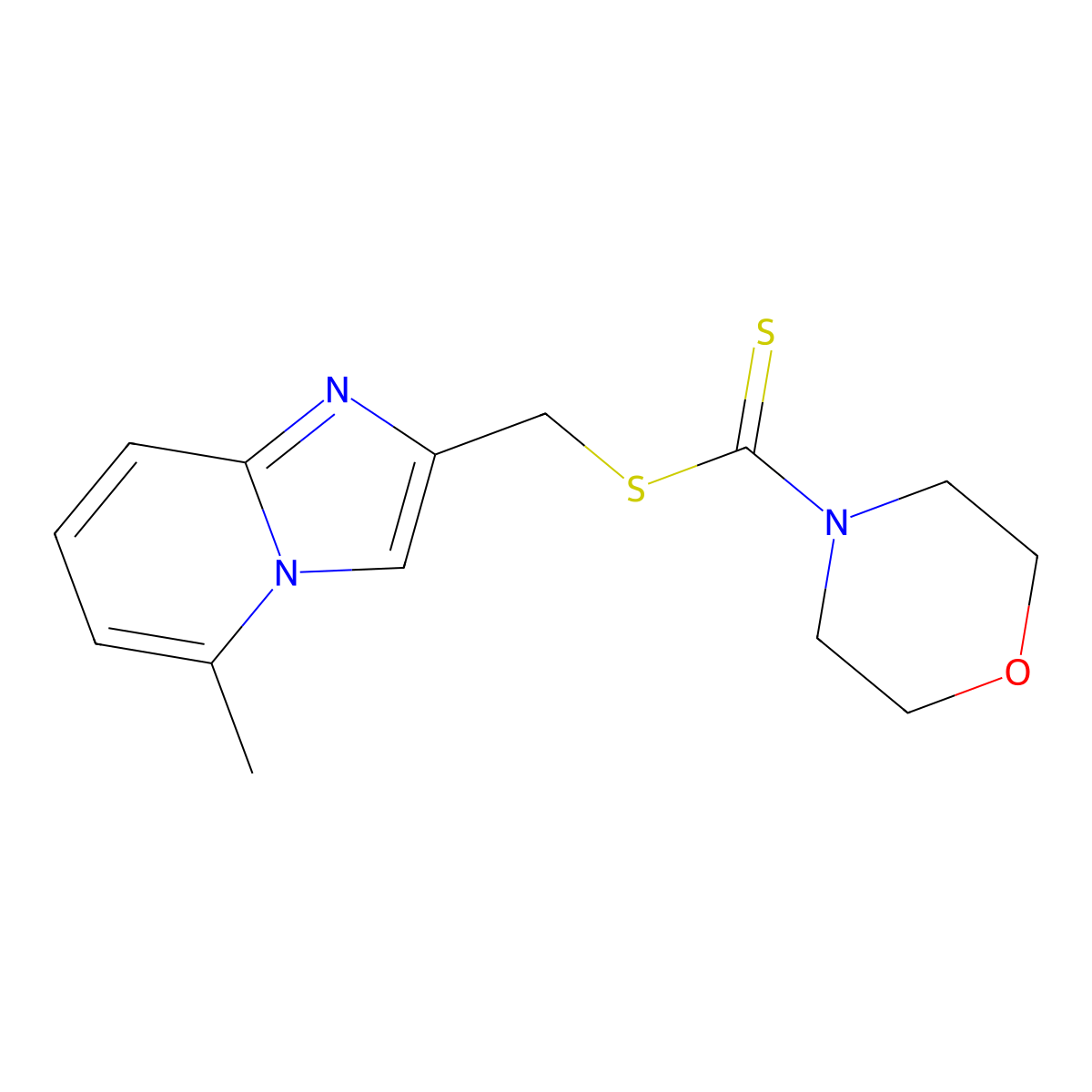 (5-Methylimidazo[1,2-a]pyridin-2-yl)methyl morpholine-4-carbodithioate molecular structure, CAS 622793-81-1