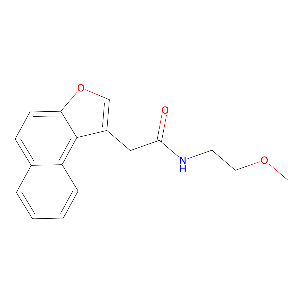 N-(2-methoxyethyl)-2-(naphtho[2,1-b]furan-1-yl)acetamide molecular structure, CAS 622795-31-7