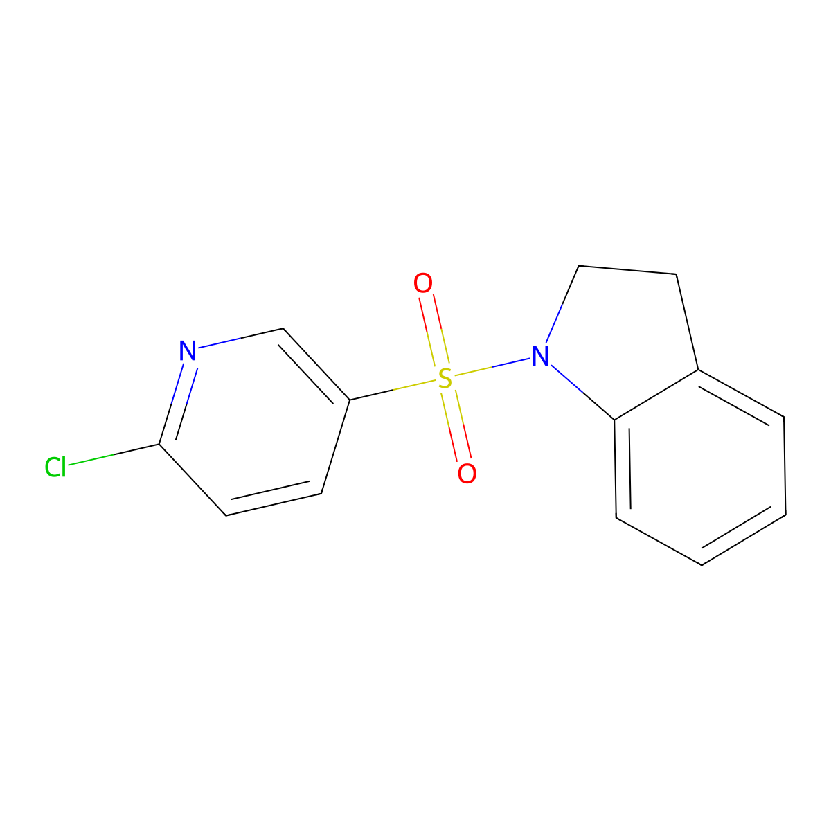 1-(6-Chloropyridin-3-yl)sulfonyl-2,3-dihydroindole molecular structure, CAS 622798-78-1