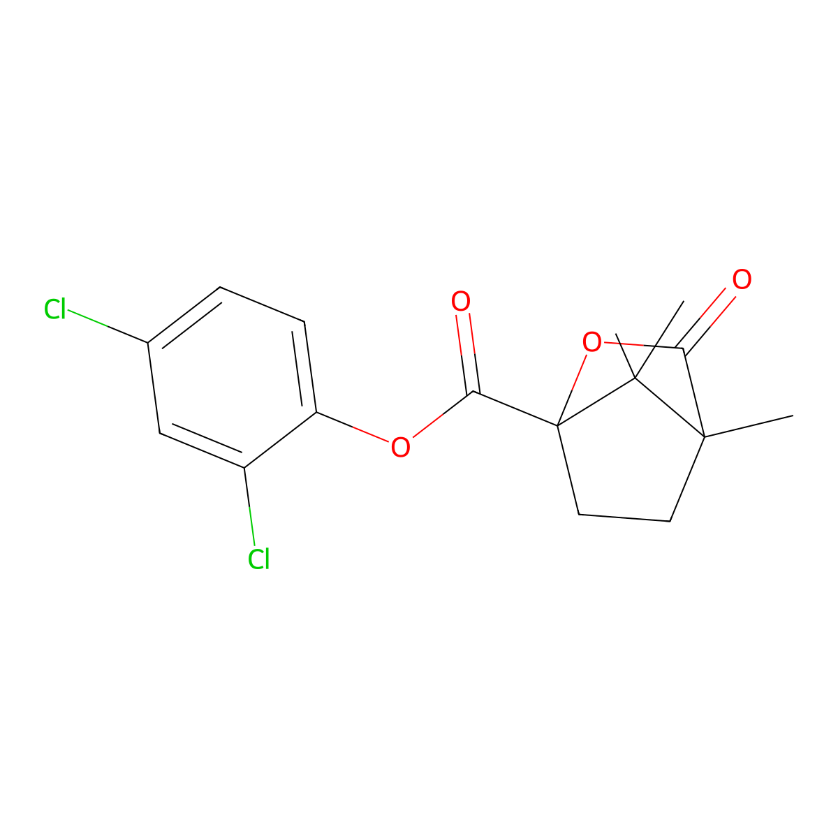 2,4-Dichlorophenyl 4,7,7-trimethyl-3-oxo-2-oxabicyclo[2.2.1]heptanecarboxylate molecular structure, CAS 622798-85-0