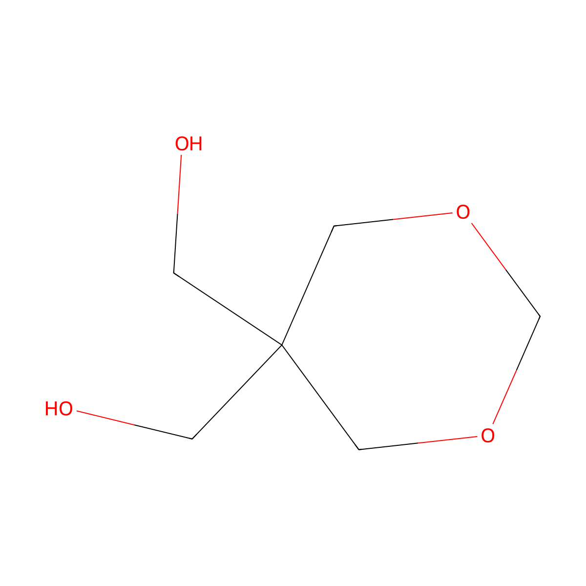 1,3-Dioxane-5,5-dimethanol molecular structure, CAS 6228-25-7