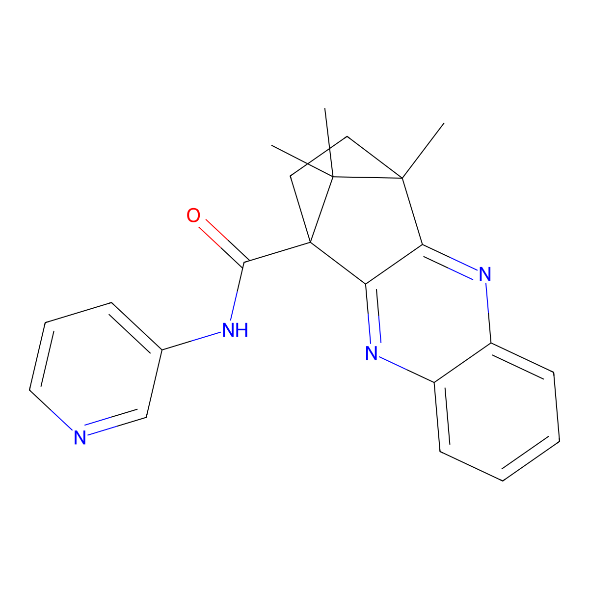 4,11,11-trimethyl-N-(pyridin-3-yl)-3,4-dihydro-1,4-methanophenazine-1(2H)-carboxamide molecular structure, CAS 622800-01-5