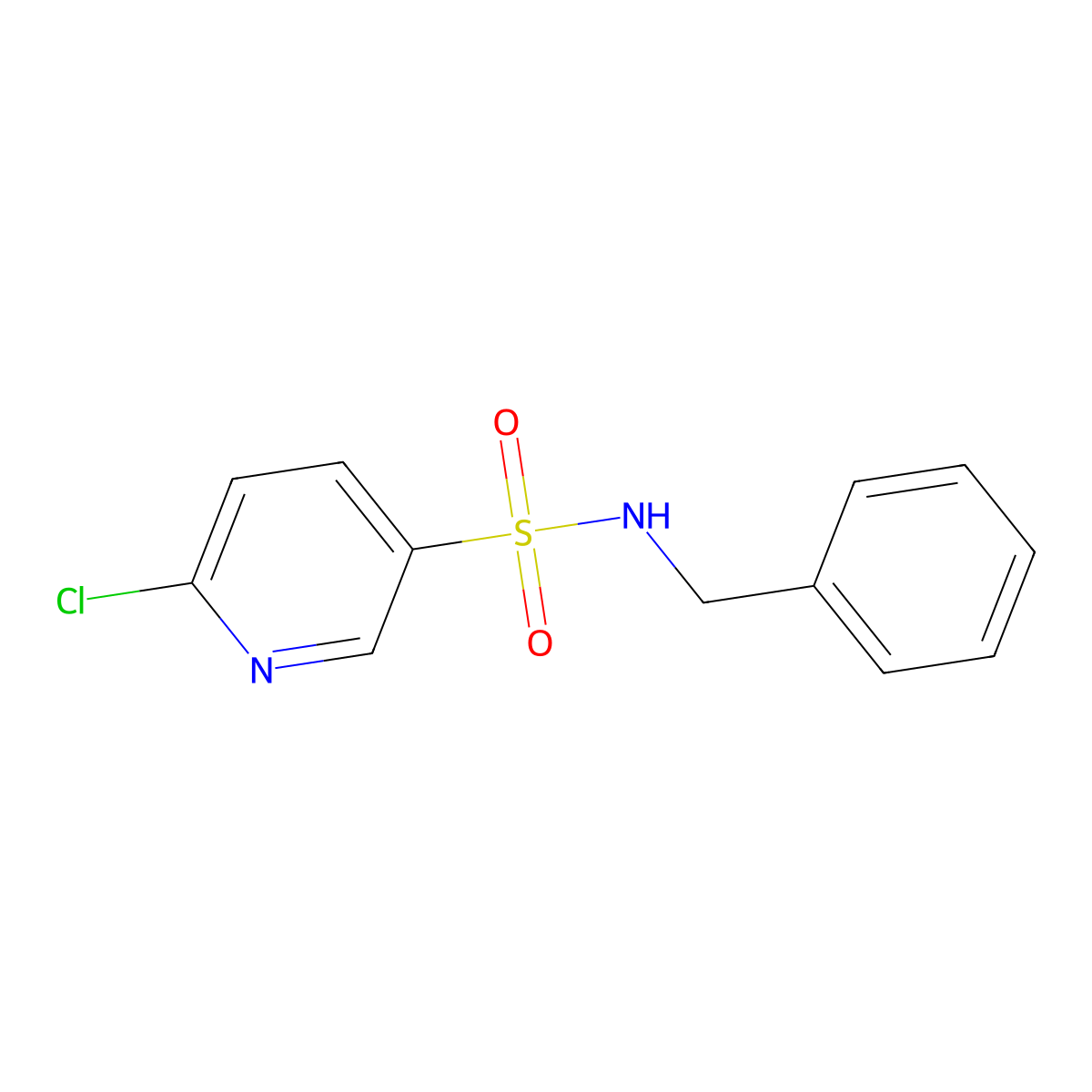N-benzyl-6-chloropyridine-3-sulfonamide molecular structure, CAS 622800-52-6
