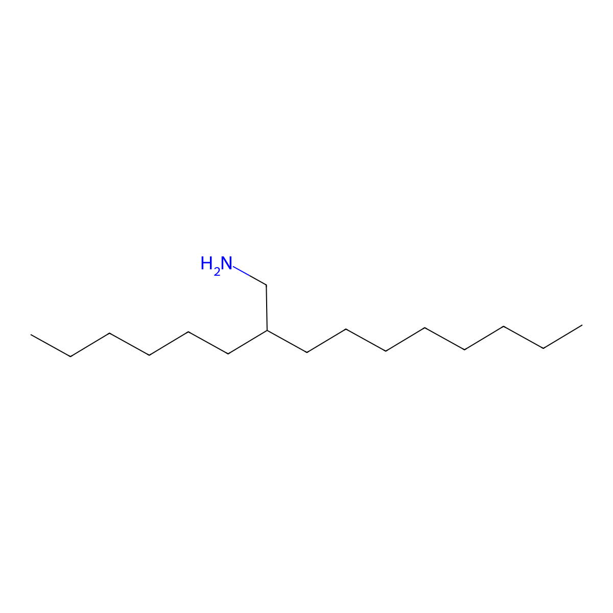 2-Hexyldecan-1-amine molecular structure, CAS 62281-05-4
