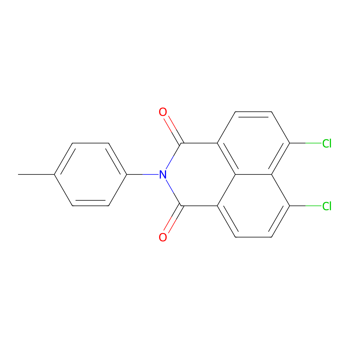 6,7-Dichloro-2-(4-methylphenyl)-1H-benz[de]isoquinoline-1,3(2H)-dione molecular structure, CAS 62281-19-0