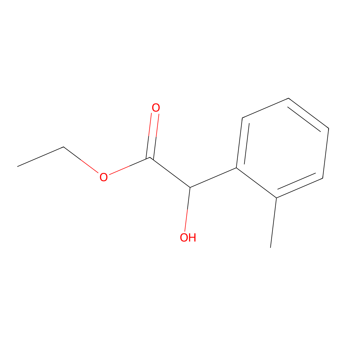 Ethyl 2-hydroxy-2-(2-methylphenyl)acetate molecular structure, CAS 62281-72-5