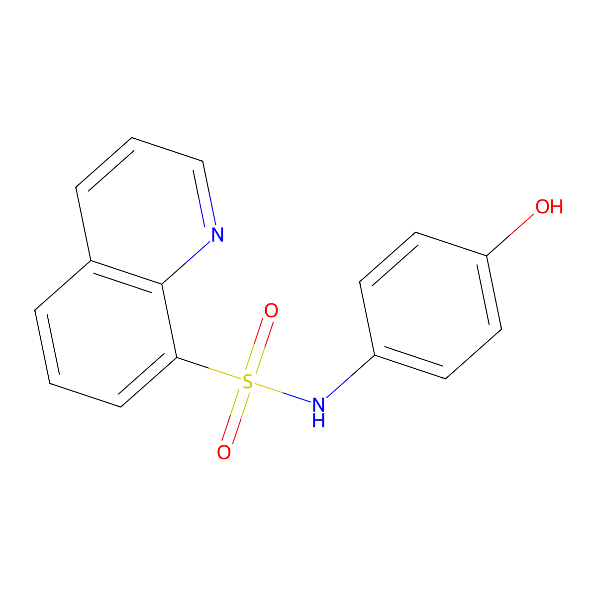 N-(4-hydroxyphenyl)-8-quinolinesulfonamide molecular structure, CAS 62281-82-7