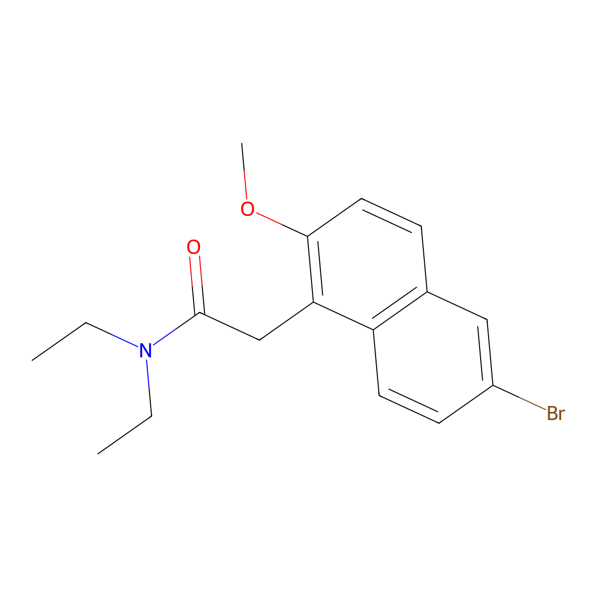 2-(6-bromo-2-methoxy-1-naphthyl)-N,N-diethylacetamide molecular structure, CAS 622814-52-2